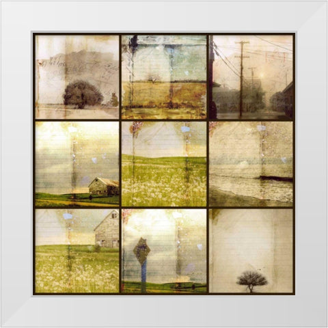 The Underlayers of My Town White Modern Wood Framed Art Print by Blixt, Ingrid