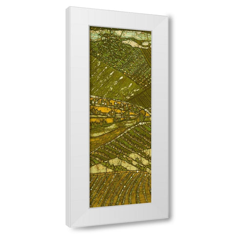 Vineyard Batik I White Modern Wood Framed Art Print by Davis, Andrea