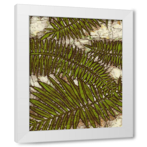 Batik Frond I White Modern Wood Framed Art Print by Davis, Andrea