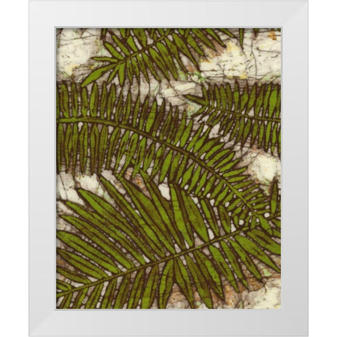 Batik Frond I White Modern Wood Framed Art Print by Davis, Andrea