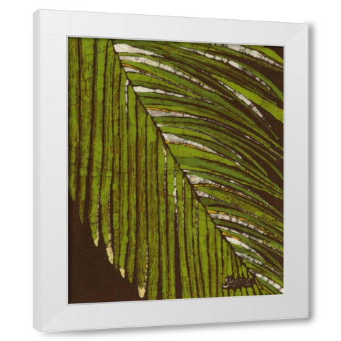 Batik Frond II White Modern Wood Framed Art Print by Davis, Andrea