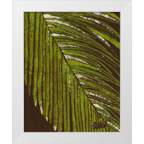 Batik Frond II White Modern Wood Framed Art Print by Davis, Andrea