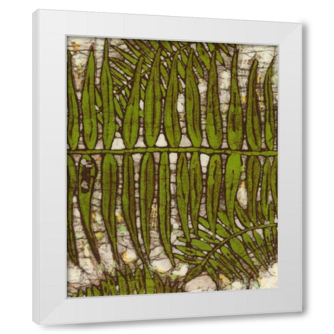 Batik Frond III White Modern Wood Framed Art Print by Davis, Andrea