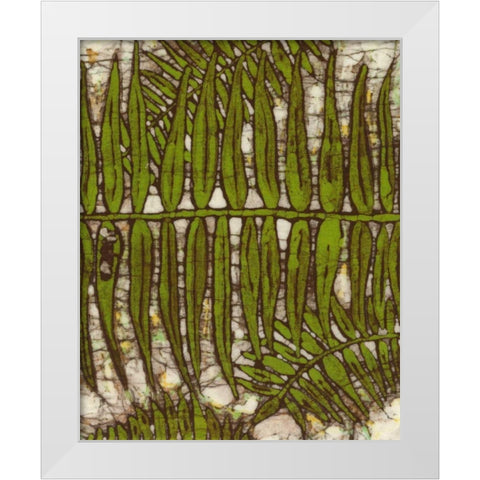 Batik Frond III White Modern Wood Framed Art Print by Davis, Andrea