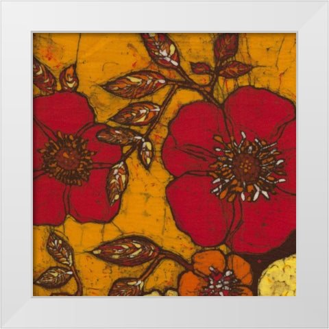 Fire Bloom II White Modern Wood Framed Art Print by Davis, Andrea