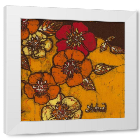 Fire Bloom III White Modern Wood Framed Art Print by Davis, Andrea