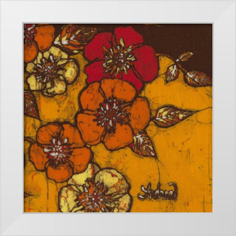 Fire Bloom III White Modern Wood Framed Art Print by Davis, Andrea