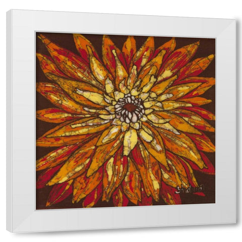 Fire Bloom IV White Modern Wood Framed Art Print by Davis, Andrea