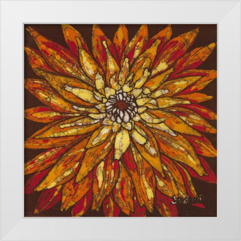 Fire Bloom IV White Modern Wood Framed Art Print by Davis, Andrea