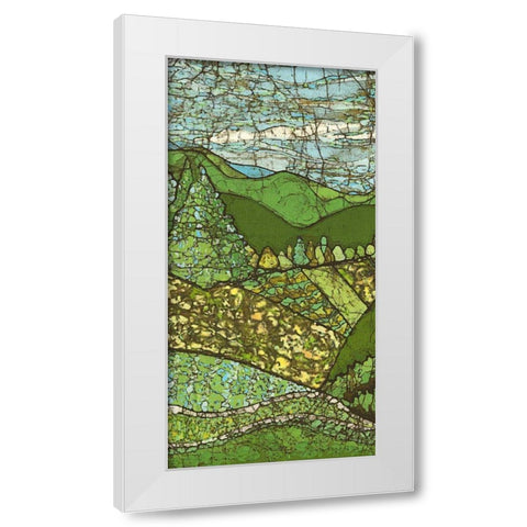 Green Landscape I White Modern Wood Framed Art Print by Davis, Andrea