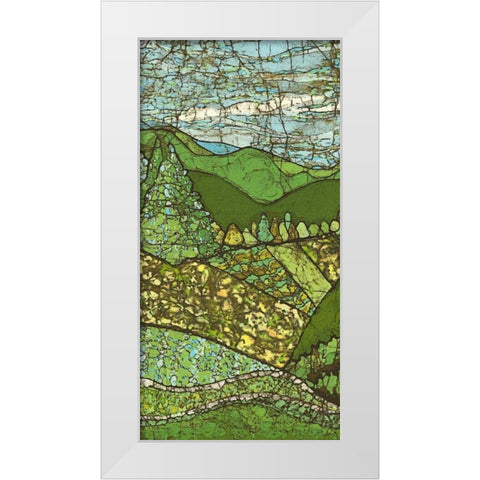 Green Landscape I White Modern Wood Framed Art Print by Davis, Andrea