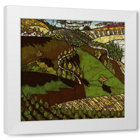 Cypress Road White Modern Wood Framed Art Print by Davis, Andrea