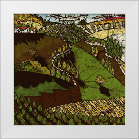 Cypress Road White Modern Wood Framed Art Print by Davis, Andrea