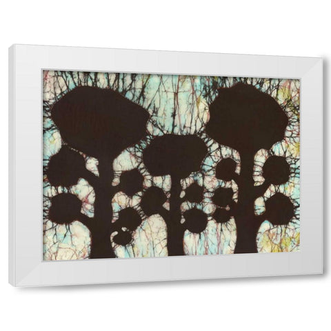 Batik Hedges I White Modern Wood Framed Art Print by Davis, Andrea