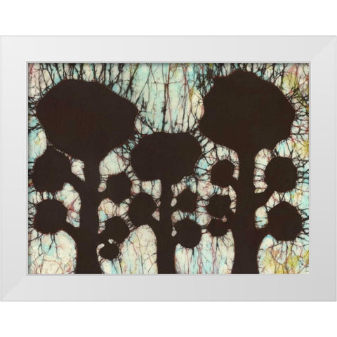 Batik Hedges I White Modern Wood Framed Art Print by Davis, Andrea