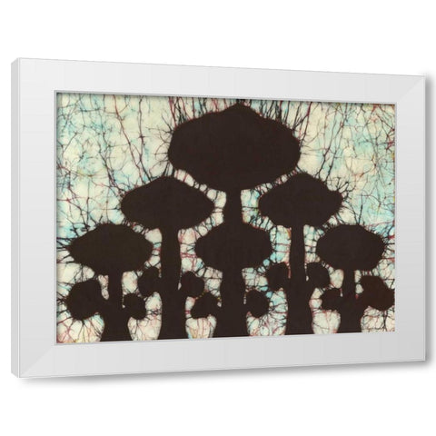Batik Hedges II White Modern Wood Framed Art Print by Davis, Andrea