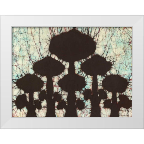 Batik Hedges II White Modern Wood Framed Art Print by Davis, Andrea