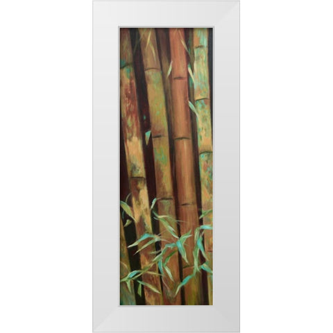 Bamboo Finale I White Modern Wood Framed Art Print by Wilkins, Suzanne