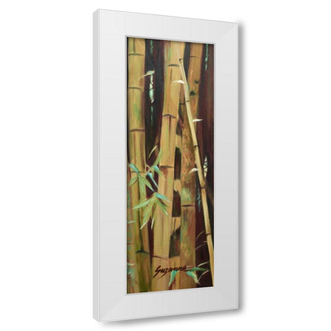 Bamboo Finale II White Modern Wood Framed Art Print by Wilkins, Suzanne