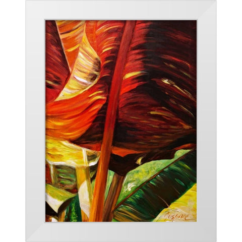 Banana Duo II White Modern Wood Framed Art Print by Wilkins, Suzanne