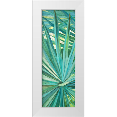 Fan Palm I White Modern Wood Framed Art Print by Wilkins, Suzanne