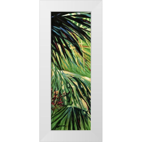 Just Fronds White Modern Wood Framed Art Print by Wilkins, Suzanne