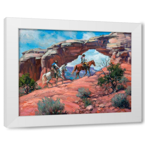 Between Rocks and Hard Places White Modern Wood Framed Art Print by Sorenson, Jack