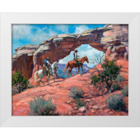Between Rocks and Hard Places White Modern Wood Framed Art Print by Sorenson, Jack