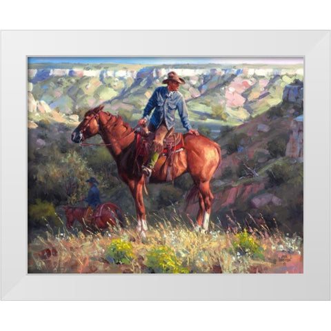 The Search White Modern Wood Framed Art Print by Sorenson, Jack