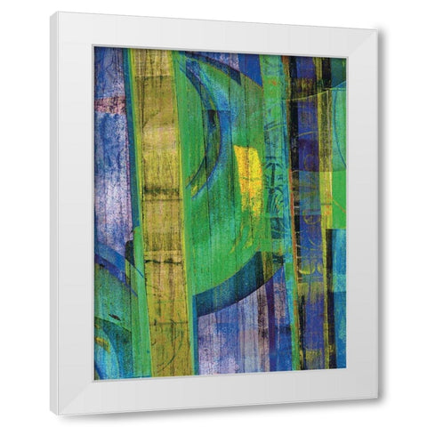Blue on Blue II White Modern Wood Framed Art Print by Mountain, Ricki
