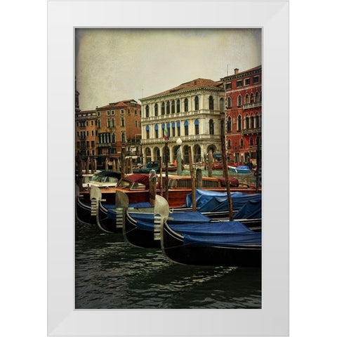 Venetian Canals II White Modern Wood Framed Art Print by Head, Danny