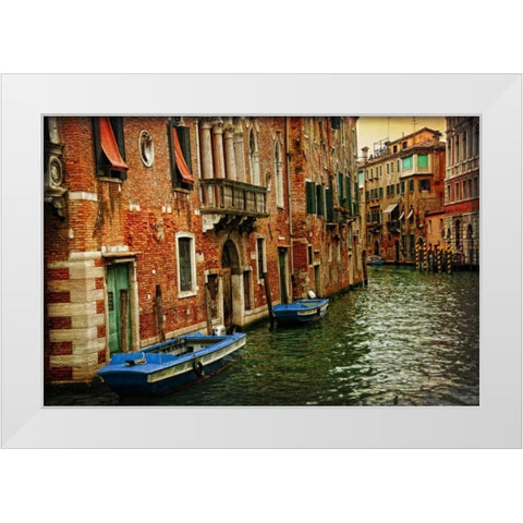 Venetian Canals III White Modern Wood Framed Art Print by Head, Danny
