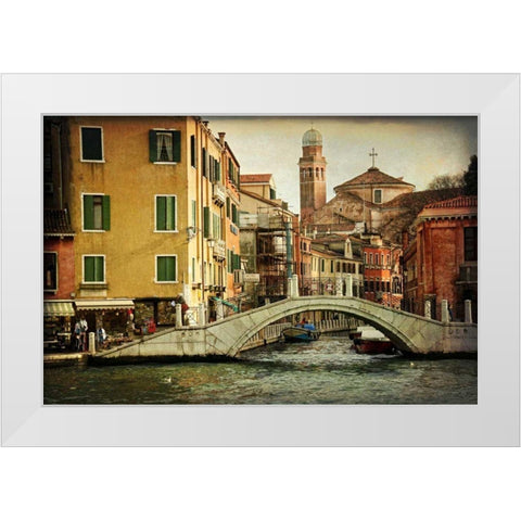 Hotel Gardena I White Modern Wood Framed Art Print by Head, Danny