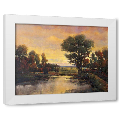 Riverside Light III White Modern Wood Framed Art Print by OToole, Tim