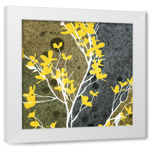 Moon Flowers II White Modern Wood Framed Art Print by Burghardt, James