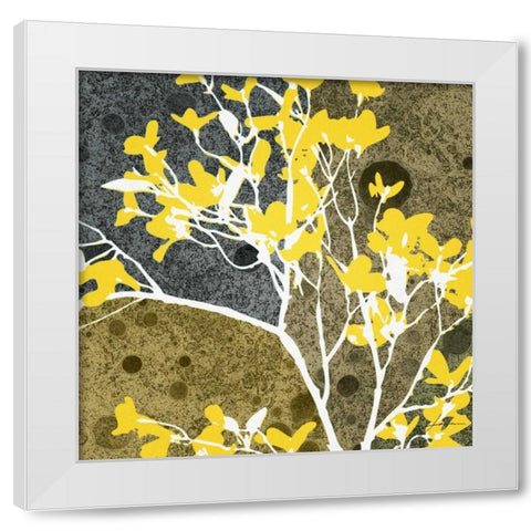 Moon Flowers III White Modern Wood Framed Art Print by Burghardt, James