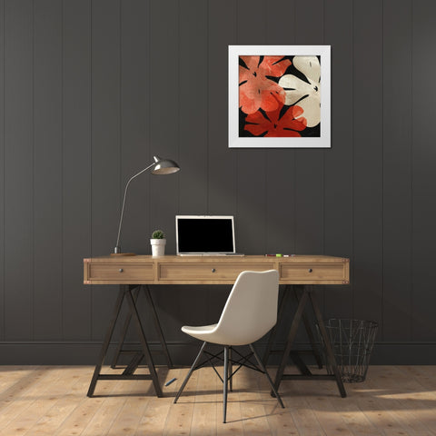 Bloomer Tiles III White Modern Wood Framed Art Print by Burghardt, James