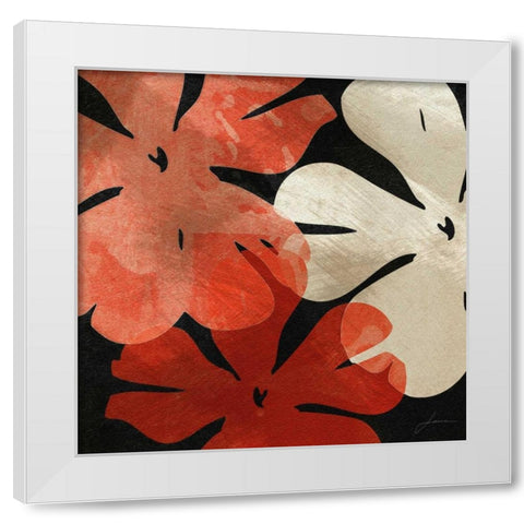 Bloomer Tiles III White Modern Wood Framed Art Print by Burghardt, James