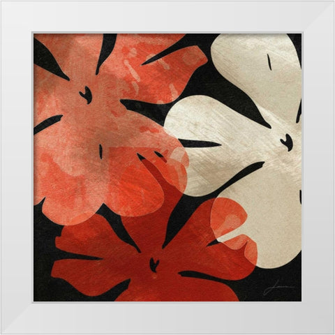 Bloomer Tiles III White Modern Wood Framed Art Print by Burghardt, James