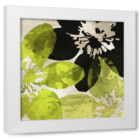 Bloomer Tiles VI White Modern Wood Framed Art Print by Burghardt, James
