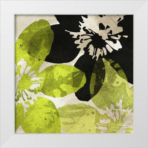 Bloomer Tiles VI White Modern Wood Framed Art Print by Burghardt, James