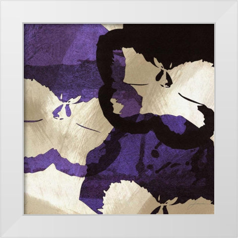 Bloomer Tiles VIII White Modern Wood Framed Art Print by Burghardt, James