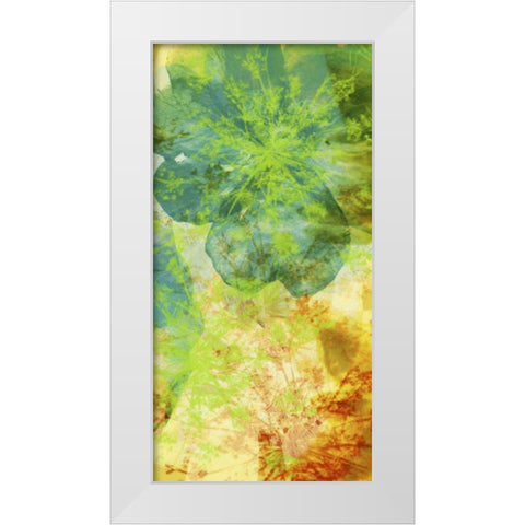 Teal and Silhouettes II White Modern Wood Framed Art Print by Mountain, Ricki