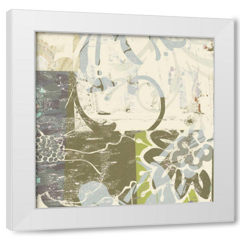 Floral Swhirls II White Modern Wood Framed Art Print by Mountain, Ricki