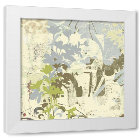 Floral Swhirls III White Modern Wood Framed Art Print by Mountain, Ricki