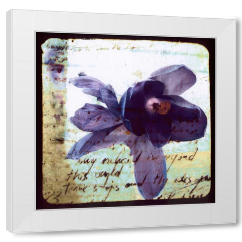 Blooming Purple II White Modern Wood Framed Art Print by Open Journey