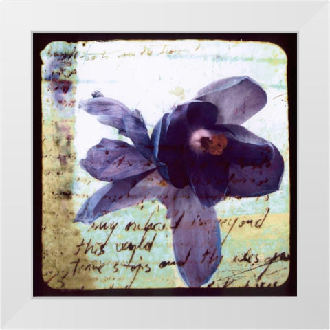 Blooming Purple II White Modern Wood Framed Art Print by Open Journey