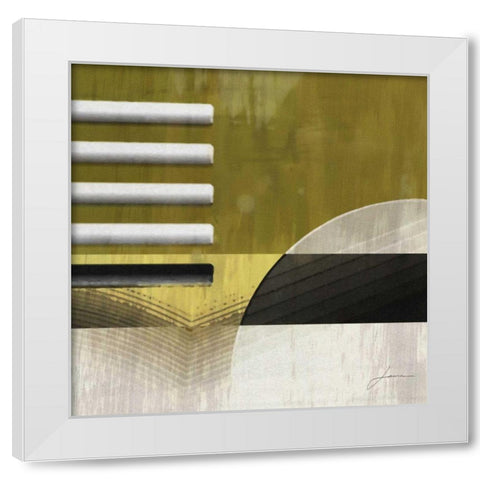 Quartet Tiles I White Modern Wood Framed Art Print by Burghardt, James