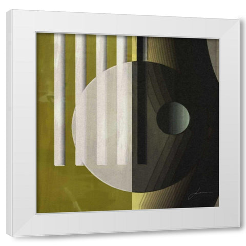 Quartet Tiles III White Modern Wood Framed Art Print by Burghardt, James