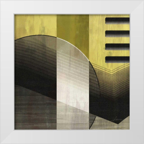 Quartet Tiles IV White Modern Wood Framed Art Print by Burghardt, James